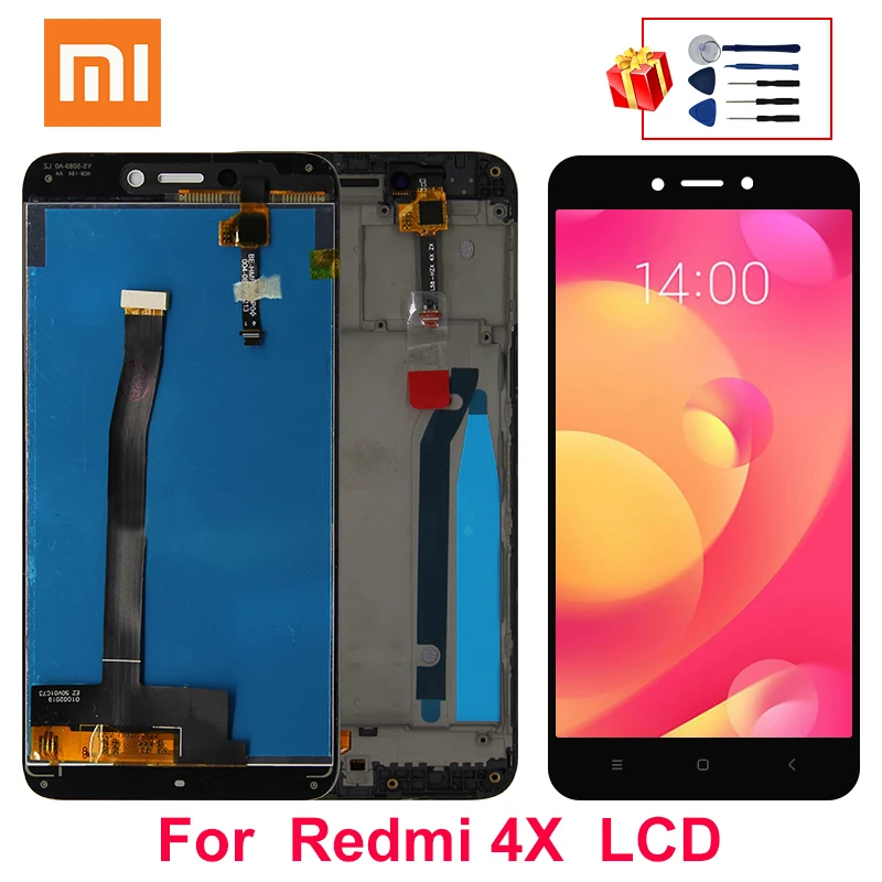 ЖК дисплей 5 0 дюйма для Xiaomi Redmi 4X дигитайзер сенсорного экрана с рамкой запасные