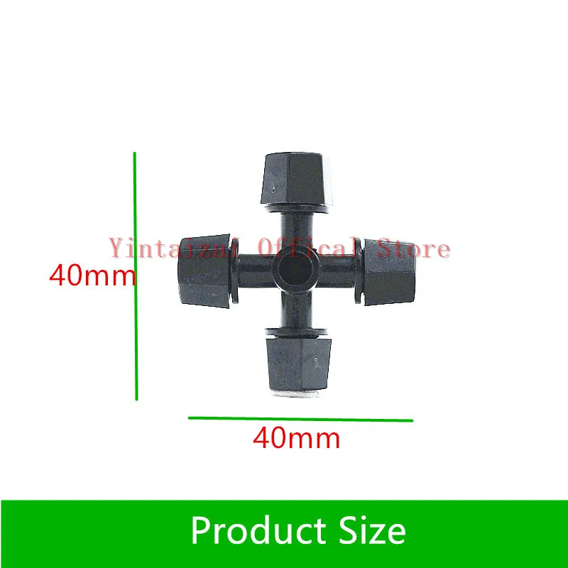 10 шт. крест паровой ароматерапический, аэрозольный распылитель сборки четыре способа сопла тумана опрыскиватель для парниковых микро орошения Y004