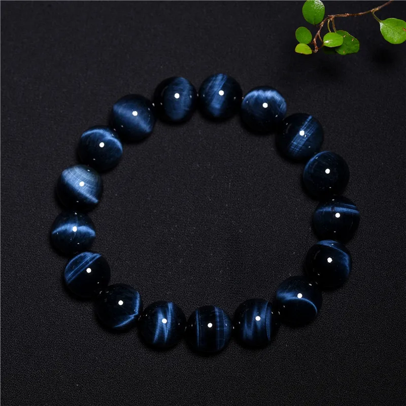 Fashion Royal Blue Tiger Eye Bracelets for Women Lightning Tiger Eyes Beads Bracelets Men Natural Stone