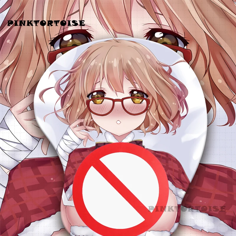 

otaku anime carton Kuriyama Mirai 3d Playmat Soft Silicon Anime 3d Mouse Pad Anime Ergonomic pad Wrist Rest Soft pad