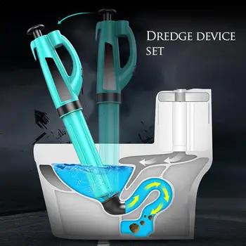 

Air Power Drain Blaster Gun Inflatable Household Toilet Drain Plunger High Pressure Sink Plunger For Toilets Bathroom