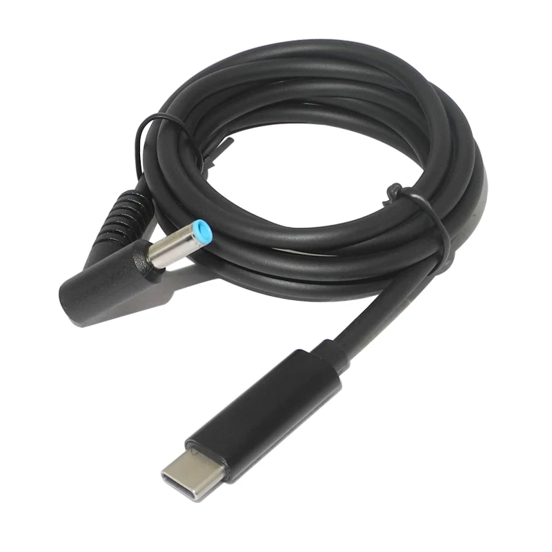 

USB Type C PD Power Adapter Converter to 4.5*3.0 Dc Plug Charging Cable Cord for HP Stream 11 13 14 Split 13 x2 Laptop Charger