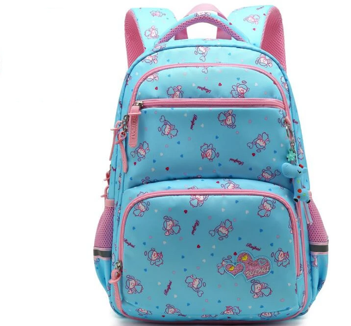 Small light blue Новые школьные сумки для девочек, детский рюкзак, школьная сумка, студенческий рюкзак для книг, сумка через плечо, Детская сумка для книг - Цвет: Small light blue