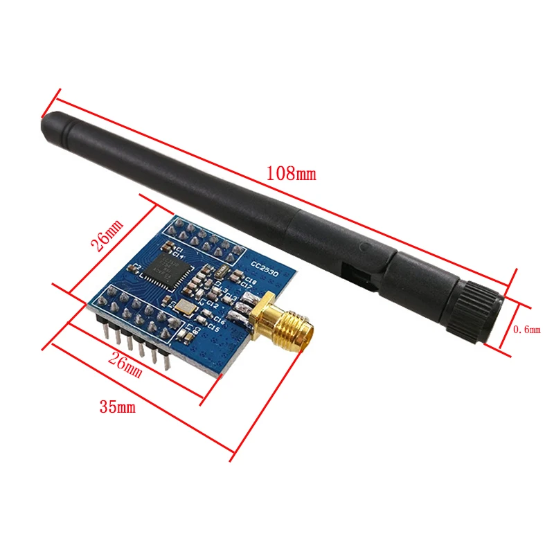 Zigbee CC2530 модуль UART Беспроводная основная плата макетная CC2530F256 последовательный