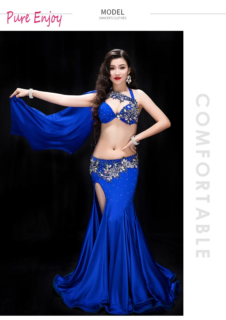 Belly Dance Set Дизайн Новые Сценические Костюмы Гоночный Костюм Ручной Работы Профессиональный Набор Восточных Танцев