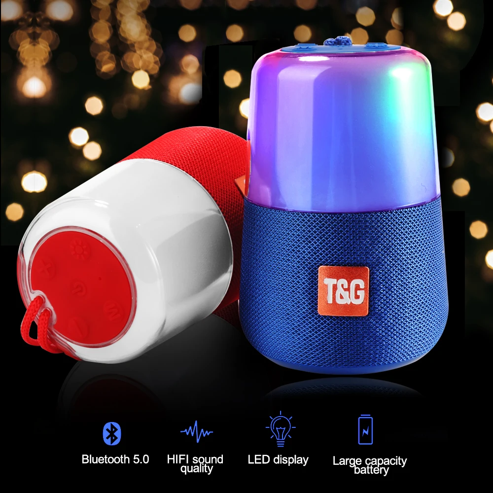 TG168 модные Динамик светодиодной вспышкой светильник Портативный Bluetooth s