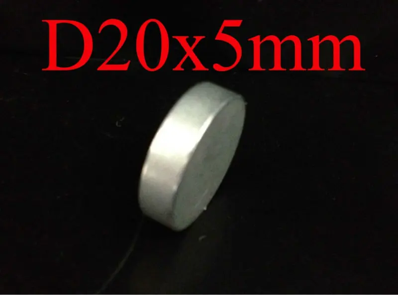 Поступление 20шт d20x5m никелированный n38 сильный магнит ремесло Модель диск из редкоземельного металла ndfeb Неодимовый d20 * 5 мм 20 5