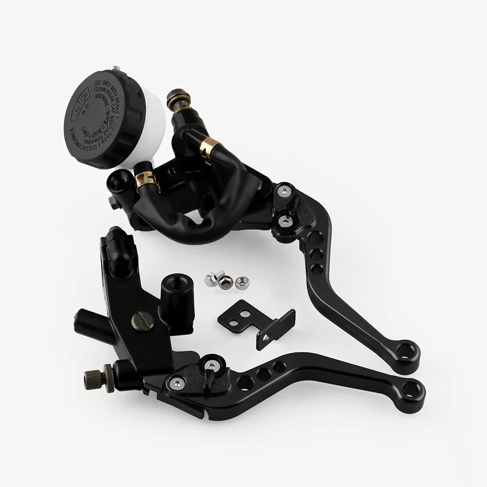 

1 pair Universal Motorcycle Hand Brake CNC Oil Cup Aluminum Alloy Brake Pump Adjustable Brakes & Clutch Master Cylinder Rod