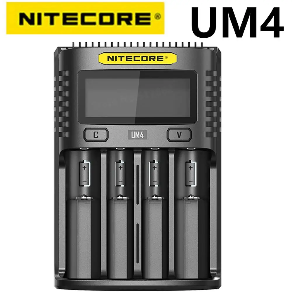 100% оригинальное зарядное устройство Nitecore UM4 UM2 USB QC интеллектуальная электронная