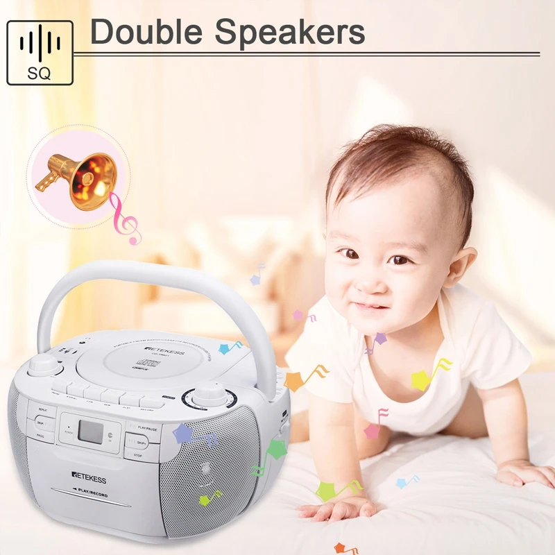 TR621 AM FM Radio Cassette Tape Player with CD