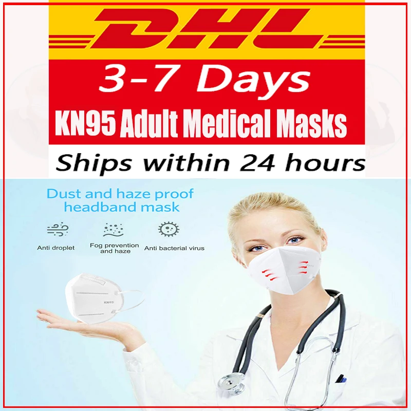 

10 pcs KN95 Masks dhl reusable respirator Dustproof Anti-fog And Breathable Face 95% Filtration N95 Masks Features as KF94 FFP2