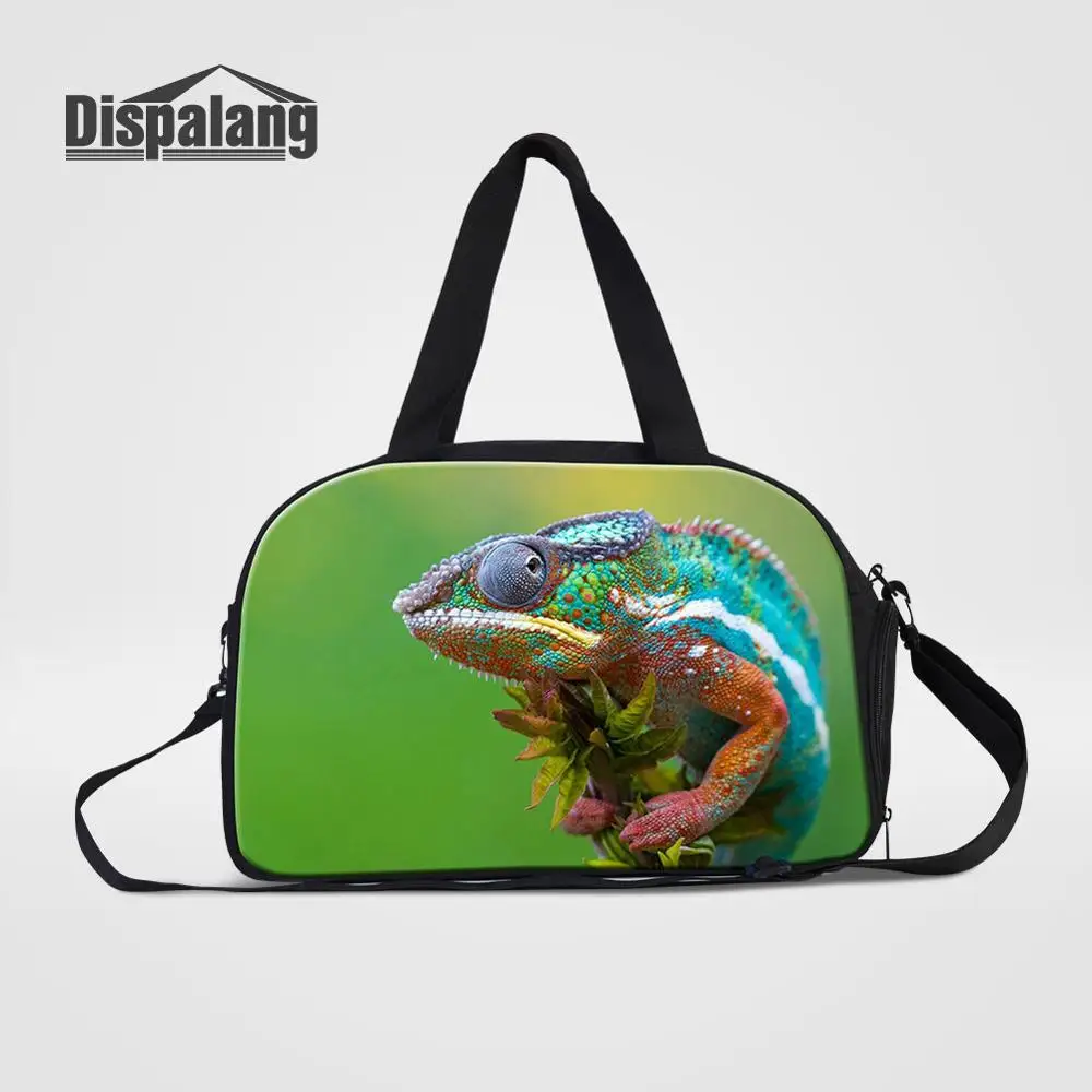 Travel Bag02 Men Weekender Shoulder Overnight Duffle Travel Bags Animal Lizard Printed Student Clothes Hand Messenger Luggage Duffel Handbags - Цвет: Travel Bag02