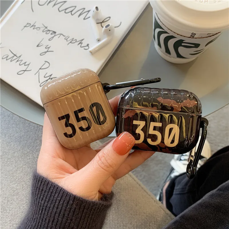 Чехол для беспроводной bluetooth гарнитуры airpods pro 3 2 Kanye Omari West Trend 350 Матовые кроссовки