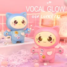 Милая детская электронная растягивающаяся музыкальная игрушка игрушки-котята родитель-ребенок Интерактивная игрушка мультфильм Rercorder YJS Прямая поставка