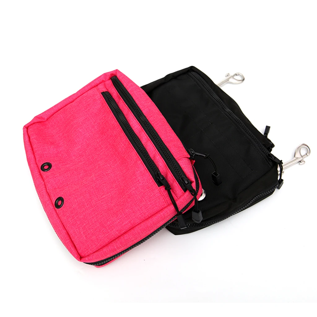 Scuba Diving Gear Pouch Dive Reel SMB Pocket Zipper Bag Flash Light Holder