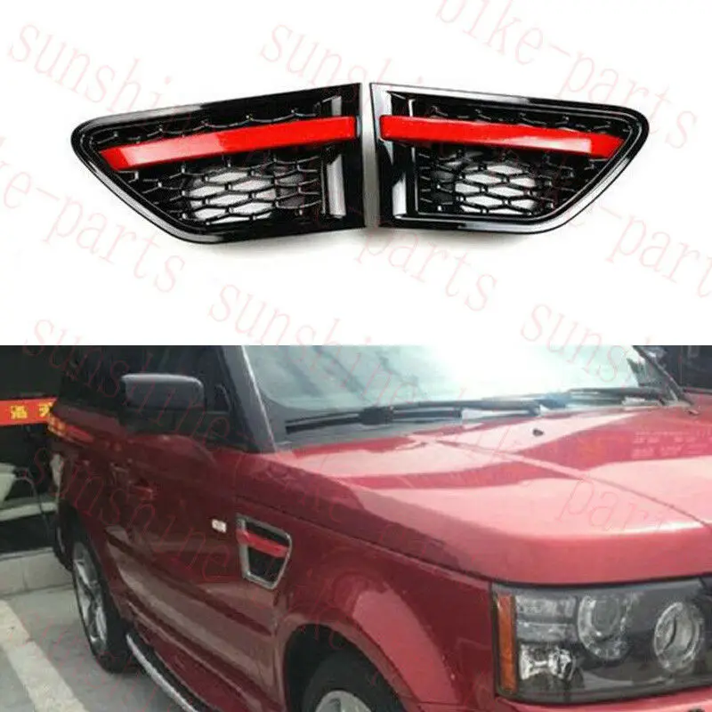 For Land Rover Range Sport 2010 2011 2012 2013 Black&ampRed Side Vent Grille Cover L&ampR 2pcs | Автомобили и мотоциклы