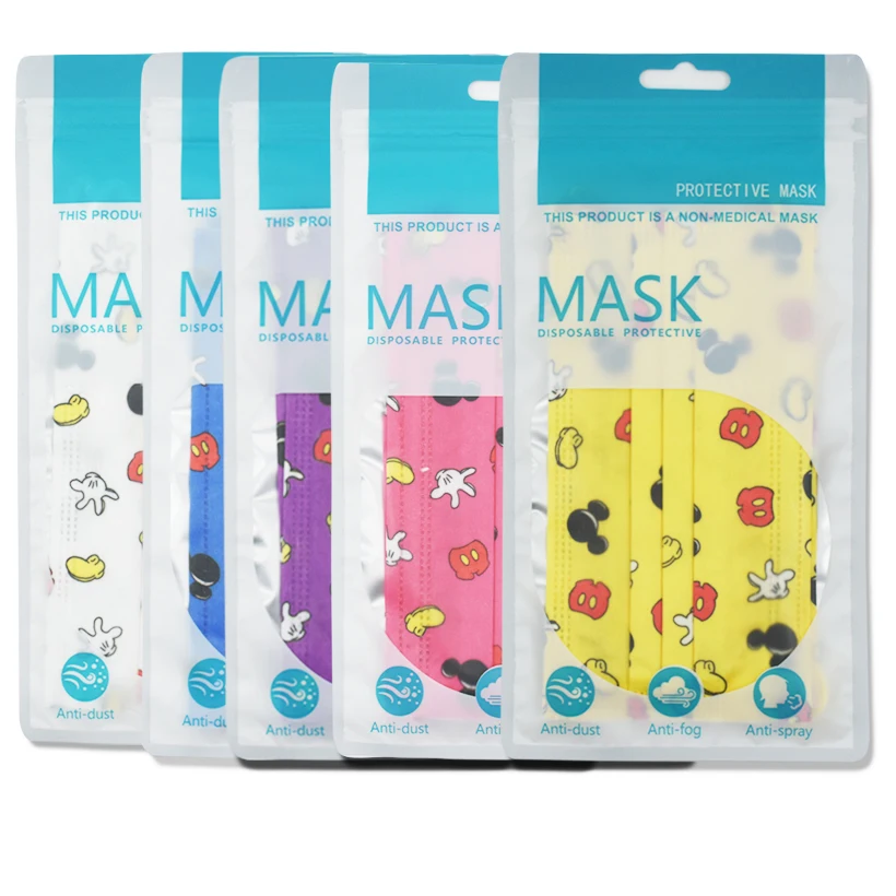 

10/30 Disney Disposable Adult Mouth Masks Mickey Print Cute Cartoon Fashion Women Masque Mickey Mouse Mascara ​Anime Face Mas