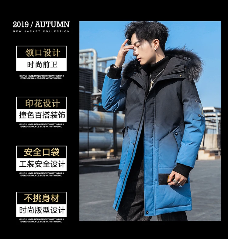 long parka Winter Jackets Men Fur Warm Thick Cotton Multi-pocket Hooded Parkas Mens Casual Fashion Fleece Warm Coats Windbreaker Overcoat lightweight parka