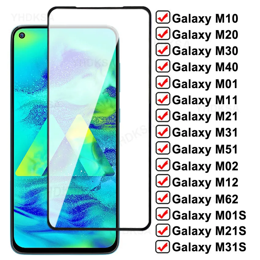 Защитное закаленное стекло 100D для Samsung Galaxy M40 M30 M20 M10 M02 M12 M62 M01 M11 M21 M31 M51 | Мобильные