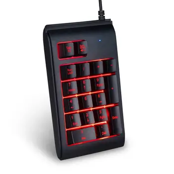 

Usb Numeric Keypad 3 Colors Back Lights Portable Slim Mini,For Laptop Desktop Computer Pc And Mac, Full Size 19 Key-Black Switch