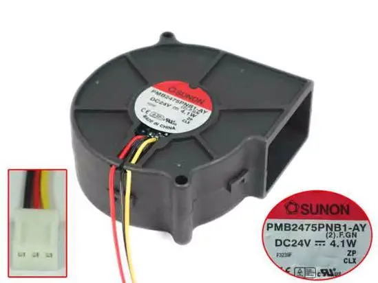 SUNON PMB2475PNB1-AY(2). F. GN DC 24V 4,1 Вт 75x75x30 мм 3-Провода Сервер вентилятор охлаждения