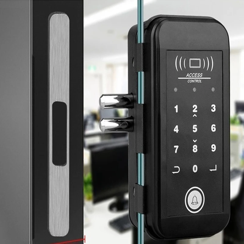 Smart Home Security Frameless Glass Door Lock Office Glass Door
