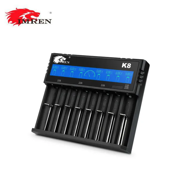 

Capacity Tester New imren k8 8-bay LCD 18650 Li-on imr charger