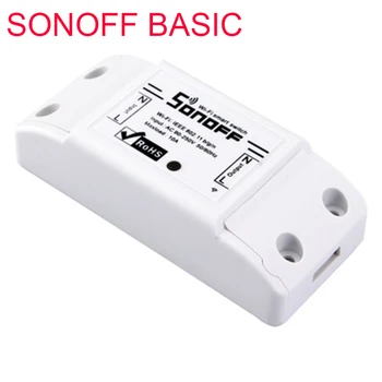 

Itead Sonoff Basic Wifi Smart Switch Wireless Remote DIY Automatic Light Controller Module Work with Alexa Google Home eWeLink