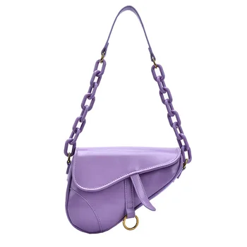 

Women Designer Shoulder Bag Fashion Evening Handbag with Acrylic Chain for Ladies Girls 2020 Newest Fashionable Purses