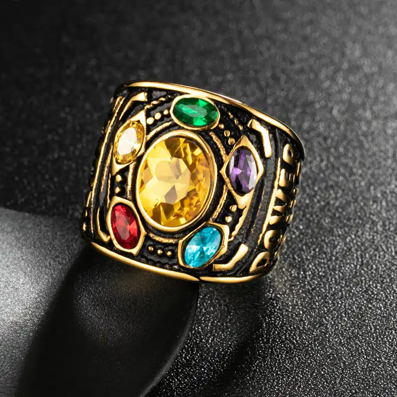 hot movie avengers 4 thanos rings infinity stone crystal men