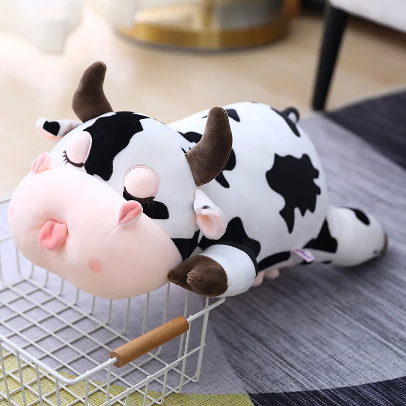 

Cute Soft Cow Plush Toys Stuffed Pause Office Nap Pillow Bed Sleep Pillow Home Decor Gift Doll for Kids Girl