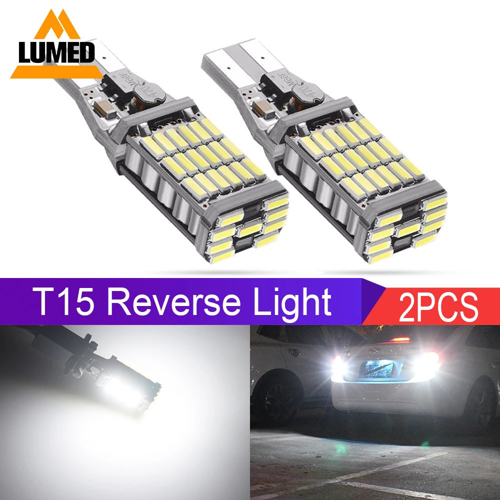 2x T15 W16W светодиодный обратный светильник лампы 15 24 30 45 920 921 912 Canbus резервного