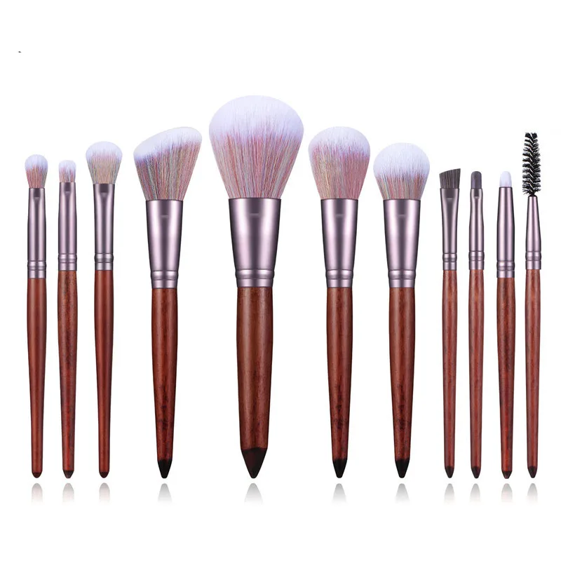 

Multifunctional Set Brushes 11 pcs Blush Blending Eyeliner Eyelash Eyebrow Brushes For Make up Portable Eye Brush Set