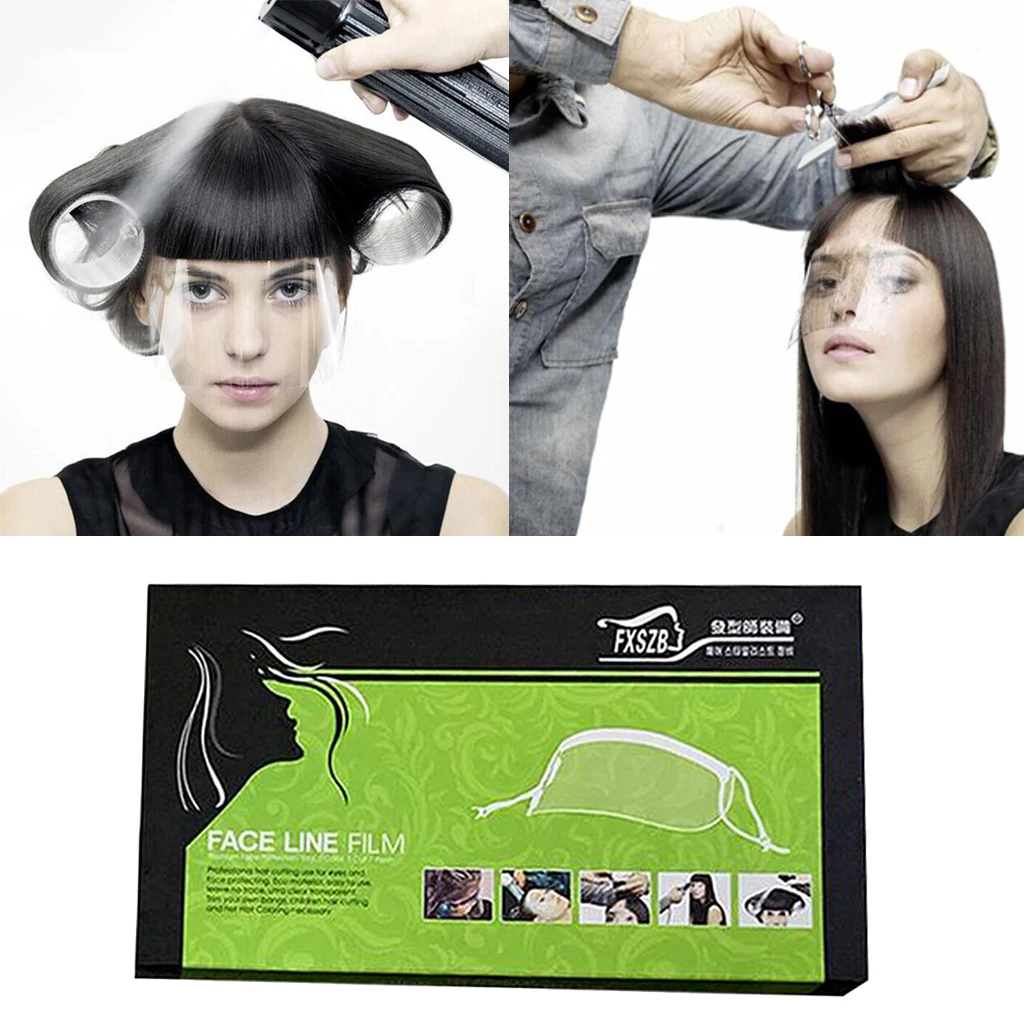50x Plastic Face Hairspray Shield Mask Hair Cutting Bang Trimmer Tool Protector