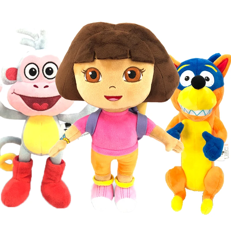 

Genuine 15-30cm Dora the Explorer Plush Toy Cute Adventurous Dora Boots Swiper Tico Isa Kids Birthday Doll Toy for Children Girl