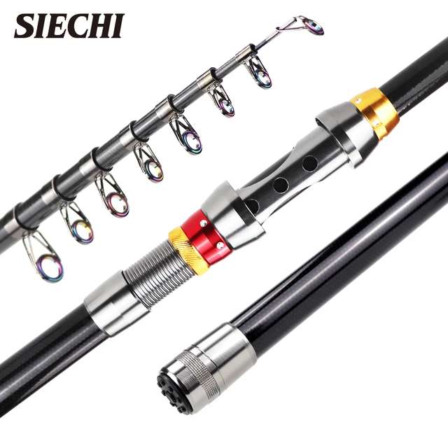 SIECHI Telescopic Rock Fishing Rod High Quality 1.8m-3.6m carbon