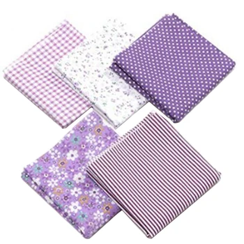 

5-Piece Printed Cotton Cloth Fabric Sewing Quilting Patchwork DIY Clothing Sewing Craft Fabric 50x50cm