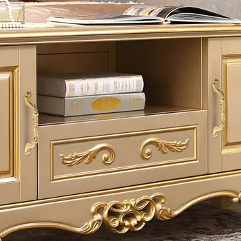 

European-Style Luxury Golden Hollow Furniture Handle Carved Accessories Gold Door Hardware Cabinet Wardrobe Drawer Real Han M8S9