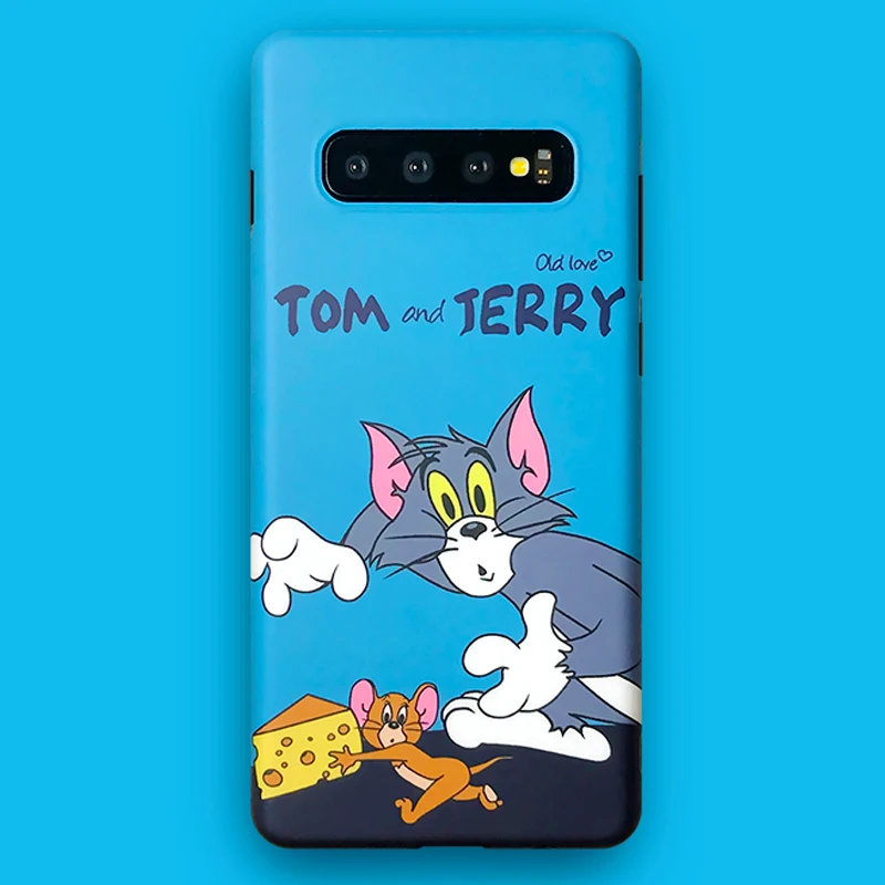 

Luxury Cartoon Cute Tom Jerry Case For Samsung Galaxy S10 S10e S10 Plus Silicone Cover Matte Thin Soft TUP Glossy Phone Cases