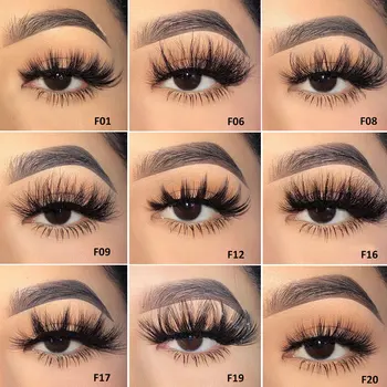 

Makeup Eyelashes Natural Long 3D Mink Lashes Thick Handmade Full Strip Mink Lashes False Eyelashes Free Custom Logo For Beauty