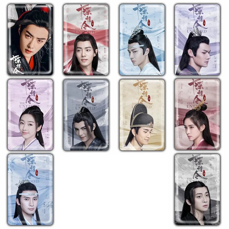 Mo Dao Zu Shi China Anime tarjeta decoración de pegatinas bricolaje autobús ID impermeable tarjeta pegatinas niños clásico pegatina para juguetes 10 unids/set