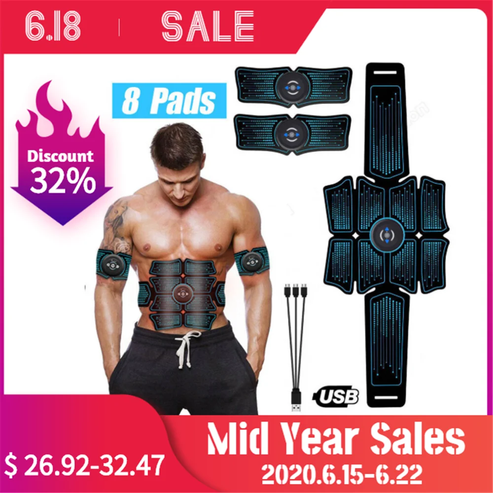 

EMS Abdominal Belt Electrostimulation ABS Muscle Stimulator Hip Muscular Trainer Toner Home Gym Fitness Equipment Women Men