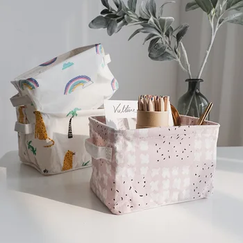 

Sundries Storage Box Underwear Makeup Cosmetic Organizer Jewelry Toy Scarf Socks Laundry Baskets Foldable Desktop Storage Basket