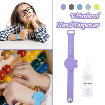 

Hand Sanitizer Silicone Wristbands Hand Wash Band Adult Kid Liquid Wristband Hand Pumps Disinfectant Dispenser With Bottle#YL5