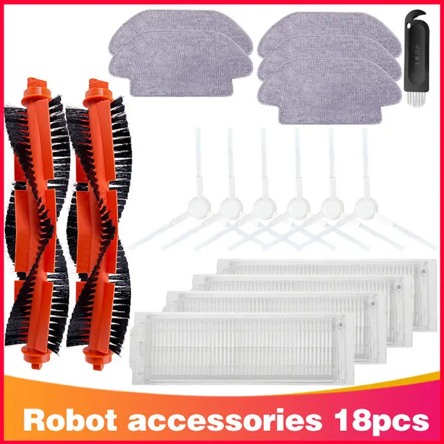 Hepa Filter Roller Side Brush Mop Rag Cloth for Xiaomi Mijia LDS / STYJ02YM / Conga 3490 Viomi V2 PRO V3 SE Robotic Vacuum Parts Set 17