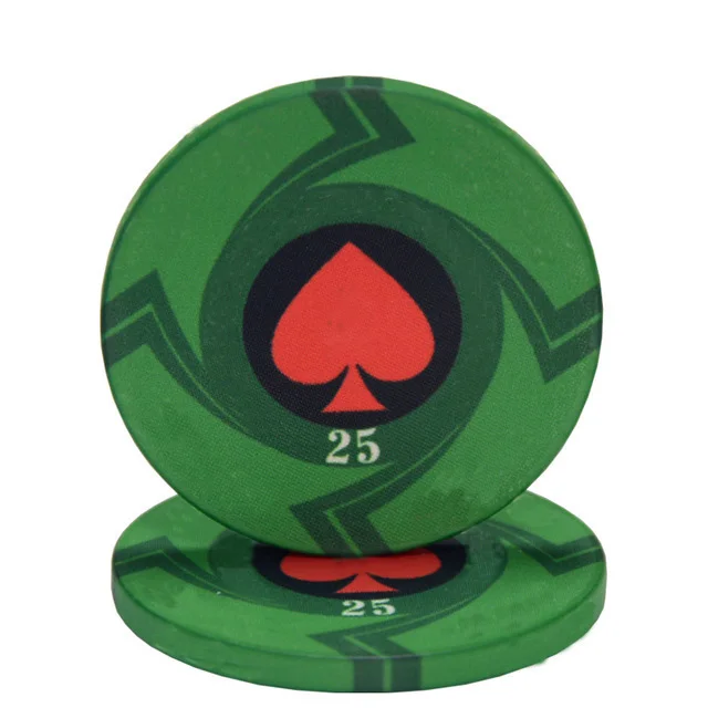 25pcs/Lot EPT Ceramic Texas Poker Chips Set - Professional Casino European Poker Chips - 39*3.3mm - 10g image 5