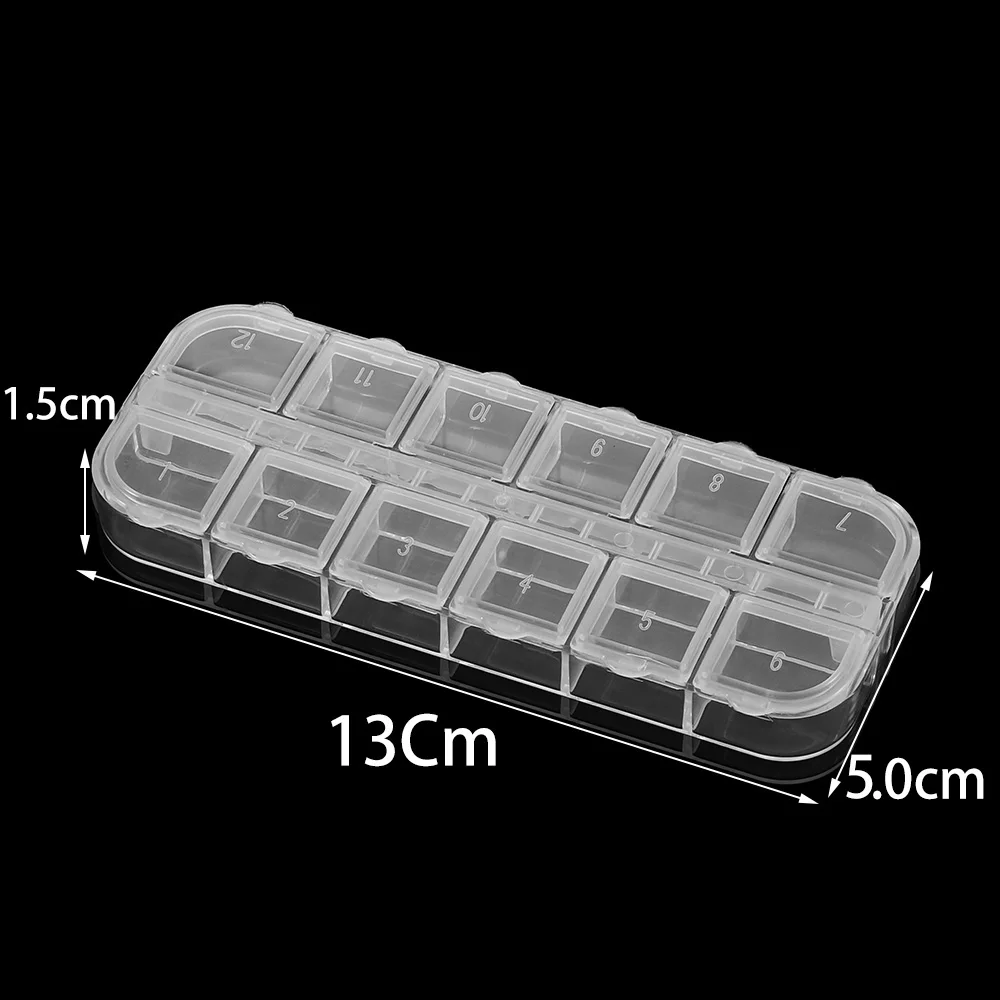 13 x 5.0 x 1.5CM Все виды пластиковых регулируемых квадратных/круглых прозрачных аксессуаров для ювелирных изделий, бусин, таблеток, коробка для хранения ногтей, чехол-Органайзер - Цвет: 13 x 5.0 x 1.5CM