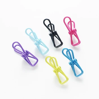

10pcs Wire Clips Windproof Multi-purpose Colorful Clothes Clips Clothespins Clothes Drying Hanger For Home Laundry Tools