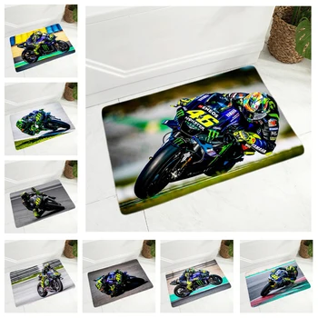 

Sport Motorcycle Racing Doormat Soft Flannel Rug for Hallway kitchen Room Floor Door Mat Non-Slip Decor Mobile Bike Carpet 40x60