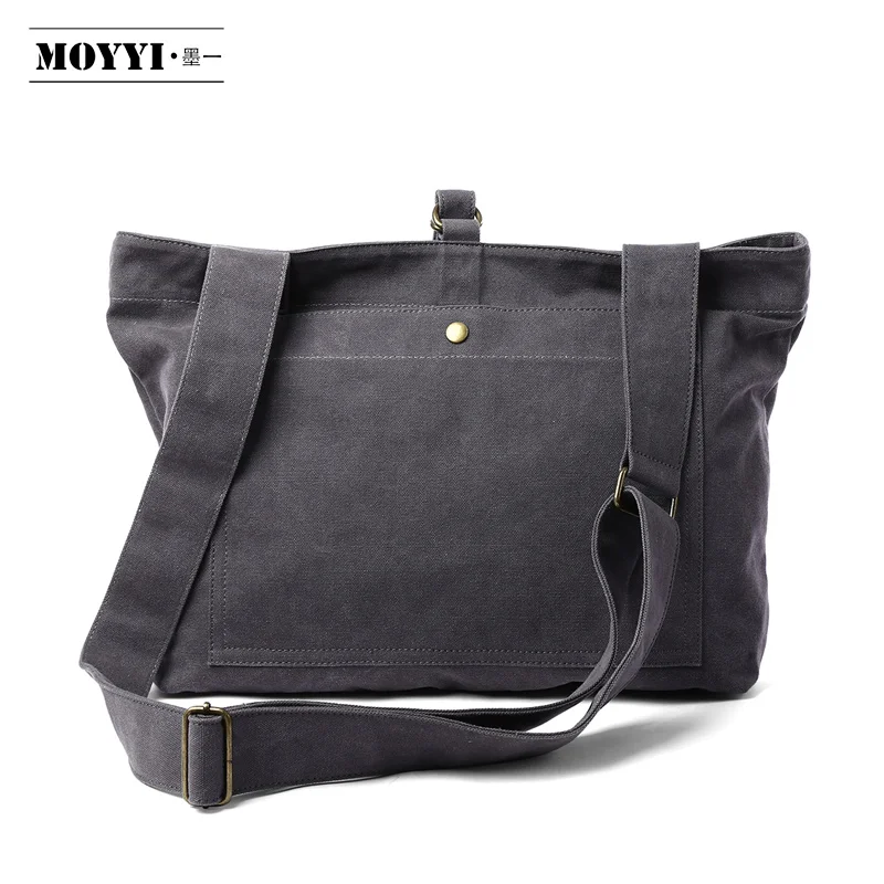 Blue Black MOYYI, высокое качество, каванская сумка на плечо, большая вместительность, винтажная мужская сумка через плечо, противоугонная, школьная, дорожная, многослойная Сумка - Цвет: Blue Black